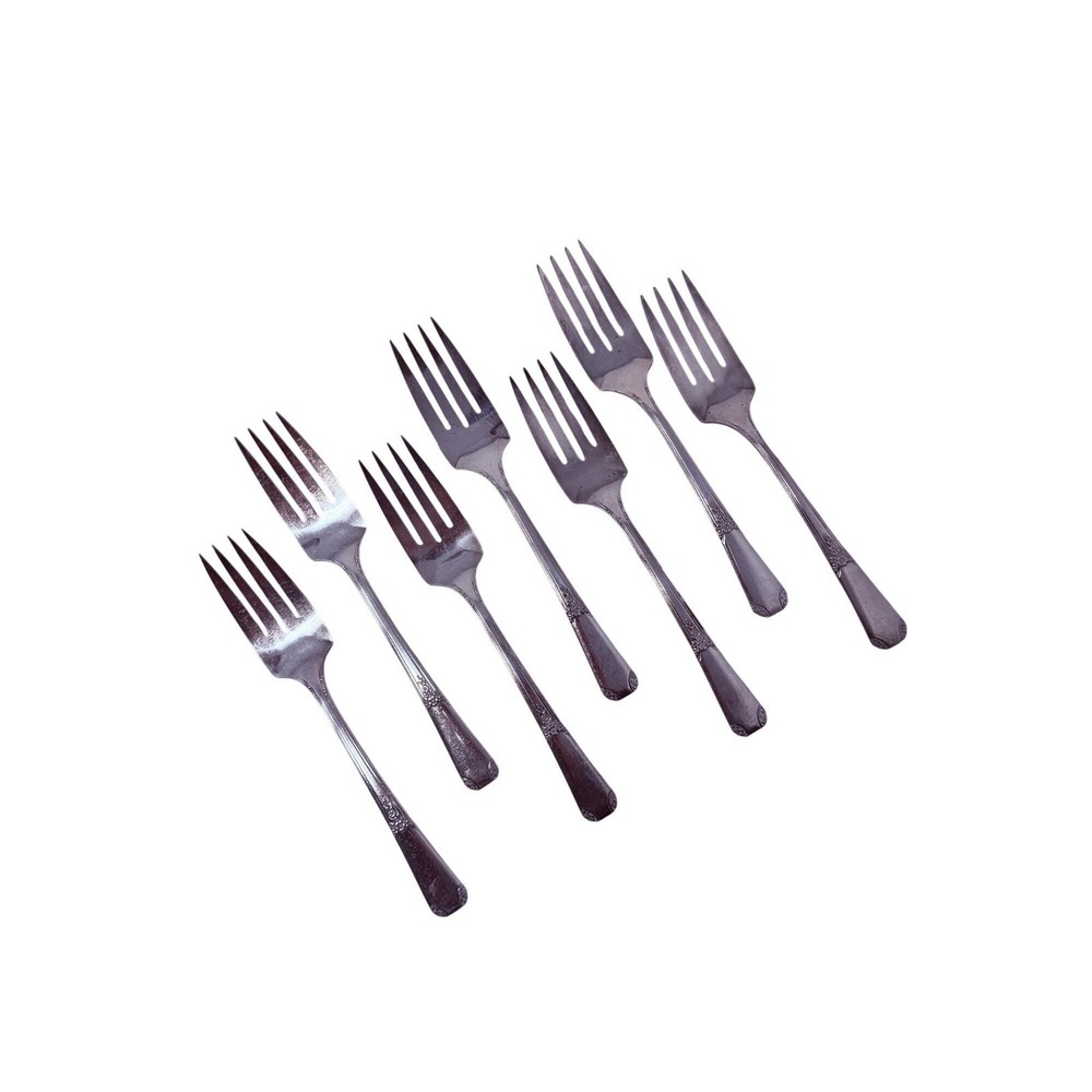7 Salad Forks Fork Rio Silverplate Flatware 1939 Oneida‎ Replacement Silverware